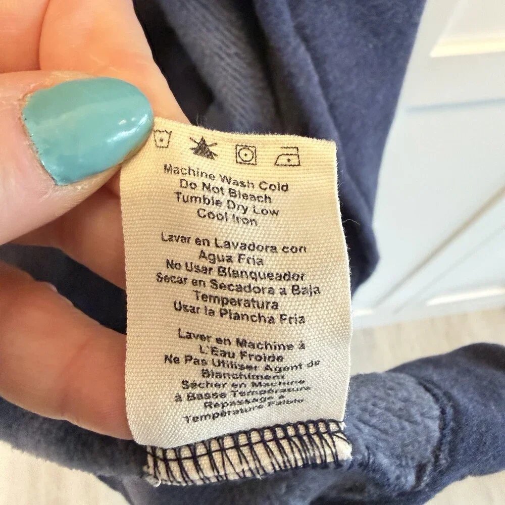 UGG Blanche II (Duffield) Robe Women's Size Large Navy Blue Soft Warm EUC - Picture 11 of 13